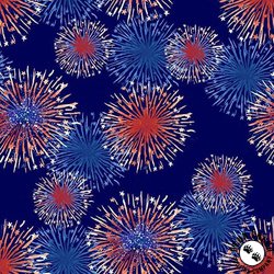 Henry Glass Wings of Freedom Fireworks Blue