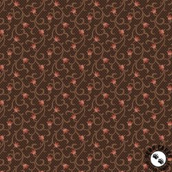 Marcus Fabrics Evelyn's Hope Chest Swirling Tulips Brown