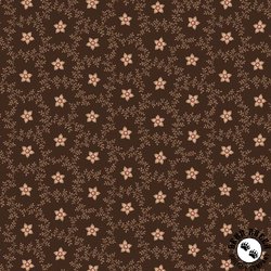 Marcus Fabrics Evelyn's Hope Chest Star Flower Brown