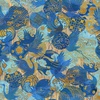 In The Beginning Fabrics Oriental Gardens Emblems Blue