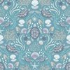Lewis and Irene Fabrics Ocean Pearls Sea Turtle Family Ocean Blue