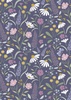 Lewis and Irene Fabrics Floral Song Bloom Navy Blue