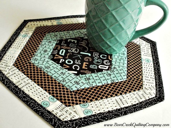 Textagon Mug Rug Tutorial Textagon Mug Rug Tutorial