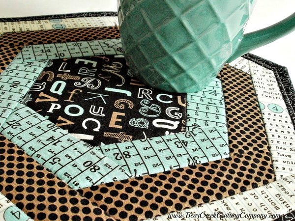 Textagon Mug Rug Tutorial Textagon Mug Rug Tutorial