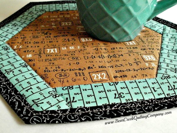 Textagon Mug Rug Tutorial Textagon Mug Rug Tutorial