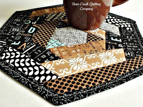 Textagon Mug Rug Tutorial Textagon Mug Rug Tutorial