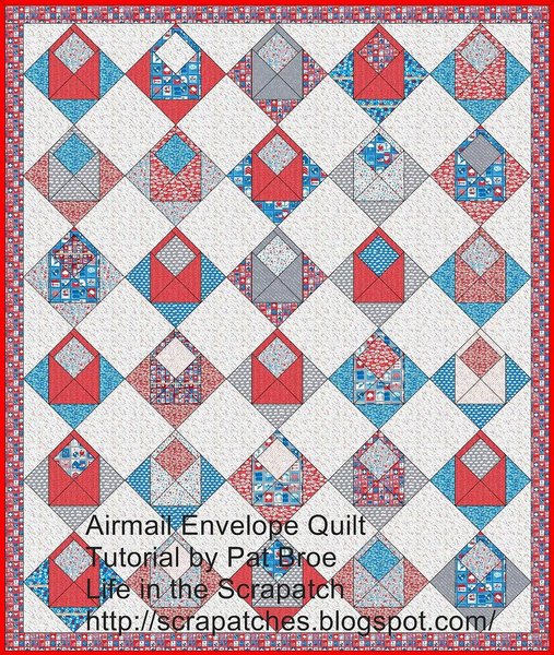 Airmail Envelope Quilt Tutorial