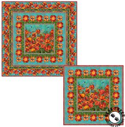 Explosion of Poppies Quilt Pattern