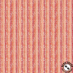 Windham Fabrics Clover and Dot Leaf Stripe Coral