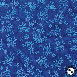 Anthology Fabrics Dutchy Blues Batik Petals Blue