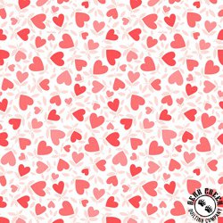 Maywood Studio Playtime Flannel Hearts Red