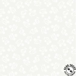 Windham Fabrics Clover and Dot Clover White on White