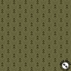 Henry Glass The Mountains are Calling Flannel Tree Texture Green