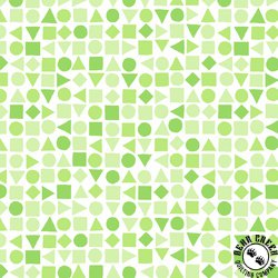 Maywood Studio Playtime Flannel Shapes Green