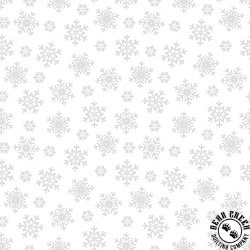 Blank Quilting Morning Mist VIII Snowflakes White on White
