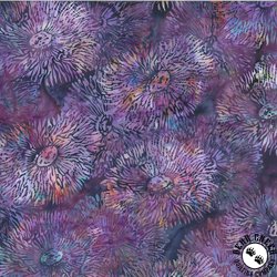 Hoffman Fabrics Jelly Fish Batiks Anemone Boysenberry