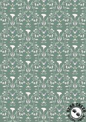 Lewis and Irene Fabrics The Water Gardens Serenity Forest Green