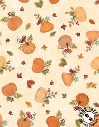 Maywood Studio Hello Autumn Tossed Pumpkins Cream