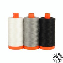 Aurifil Thread Color Builder - Carrara Black/White