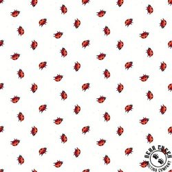 Henry Glass Enchanted Forest Tossed Ladybug White/Red