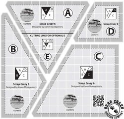 Creative Grids Scrap Crazy 6 Inch Templates Creative Grids Scrap Crazy 6 Inch Templates