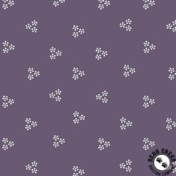 Henry Glass Twilight Garden Flannel Daisy Dots Purple