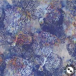 Hoffman Fabrics Jelly Fish Batiks Coral Texture Horizon
