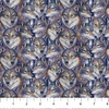 Figo Fabrics Full Moon Wolf Head Navy