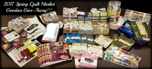 2017 Spring Quilt Market Goodies Give-Away! 2017 Spring Quilt Market Goodies Give-Away!