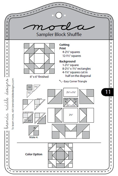 Moda Sampler Block Shuffle - Block 11 Moda Sampler Block Shuffle - Block 11