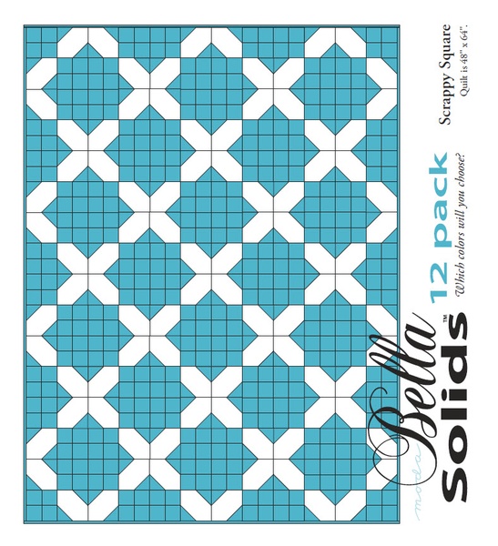 Scrappy Square - Moda 12 Pack Fat Quarter Free Pattern Scrappy Square - Moda 12 Pack Fat Quarter Free Pattern
