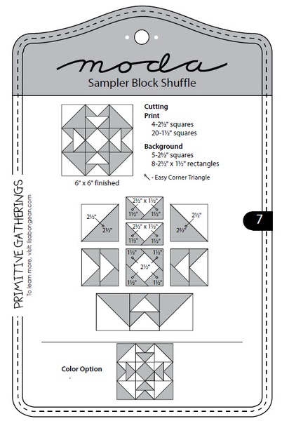Moda Sampler Block Shuffle - Block 7 Moda Sampler Block Shuffle - Block 7