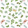 Henry Glass Enchanted Forest Leaves and Butterflies White