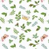 Henry Glass Enchanted Forest Leaves and Butterflies White