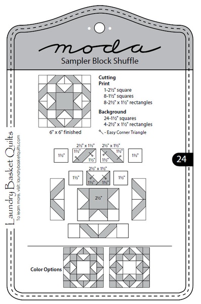 Moda Sampler Block Shuffle - Block 24 Moda Sampler Block Shuffle - Block 24