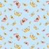 Henry Glass Enchanted Forest Tossed Butterflies Light Blue