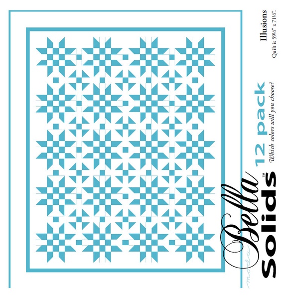 Illusion - Moda 12 Pack Fat Quarter Free Pattern Illusion - Moda 12 Pack Fat Quarter Free Pattern