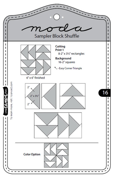 Moda Sampler Block Shuffle - Block 16 Moda Sampler Block Shuffle - Block 16