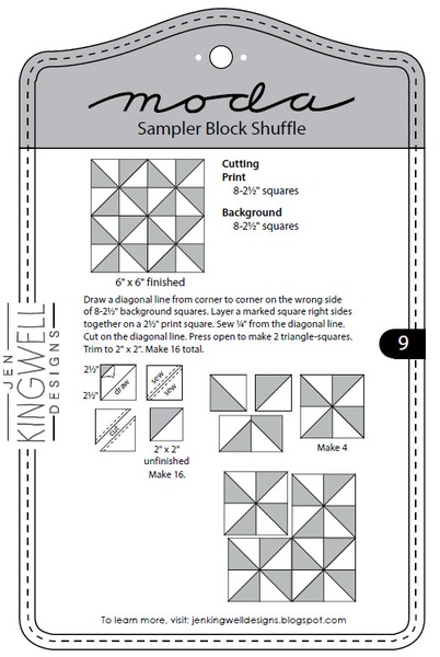 Moda Sampler Block Shuffle - Block 9 Moda Sampler Block Shuffle - Block 9