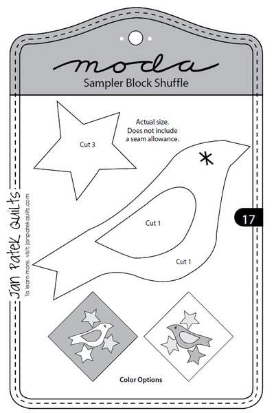 Moda Sampler Block Shuffle - Block 17 Moda Sampler Block Shuffle - Block 17