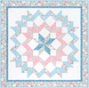 Eaton Place Floral Kaleidoscope (Blue) Free Quilt Pattern
