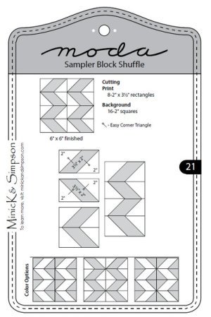 Moda Sampler Block Shuffle - Block 21