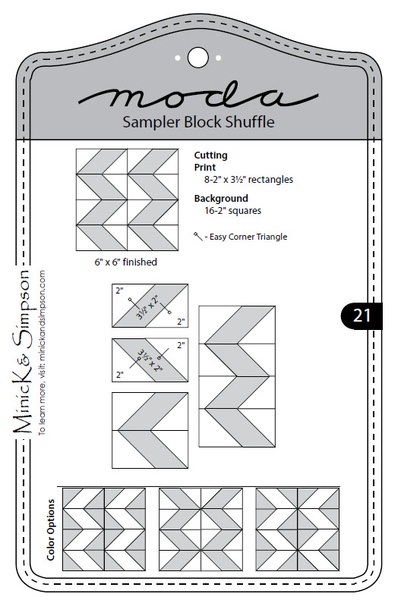 Moda Sampler Block Shuffle - Block 21 Moda Sampler Block Shuffle - Block 21