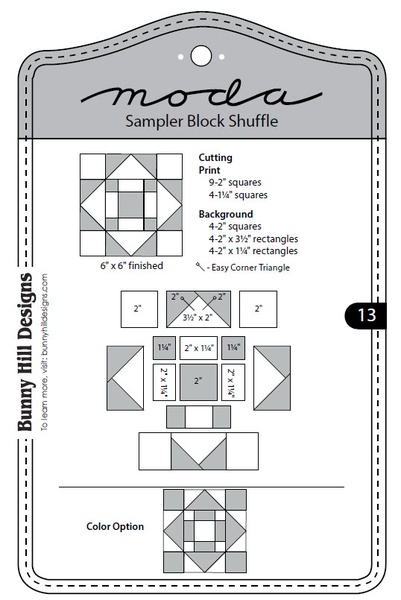 Moda Sampler Block Shuffle - Block 13 Moda Sampler Block Shuffle - Block 13