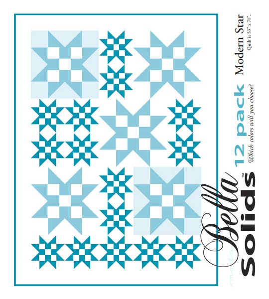 Modern Star - Moda 12 Pack Fat Quarter Free Pattern Modern Star - Moda 12 Pack Fat Quarter Free Pattern