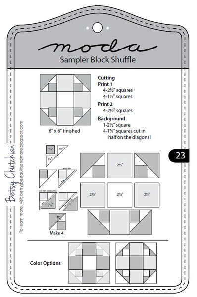 Moda Sampler Block Shuffle - Block 23 Moda Sampler Block Shuffle - Block 23