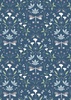 Lewis and Irene Fabrics The Water Gardens Graceful Reflections Nacy Blue