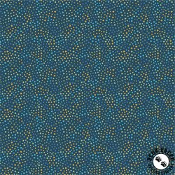 Windham Fabrics Clover and Dot Scattered Petals Dark Blue