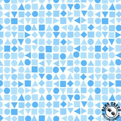 Maywood Studio Playtime Flannel Shapes Blue
