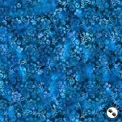 In The Beginning Fabrics Prism II Floral Vines Blue